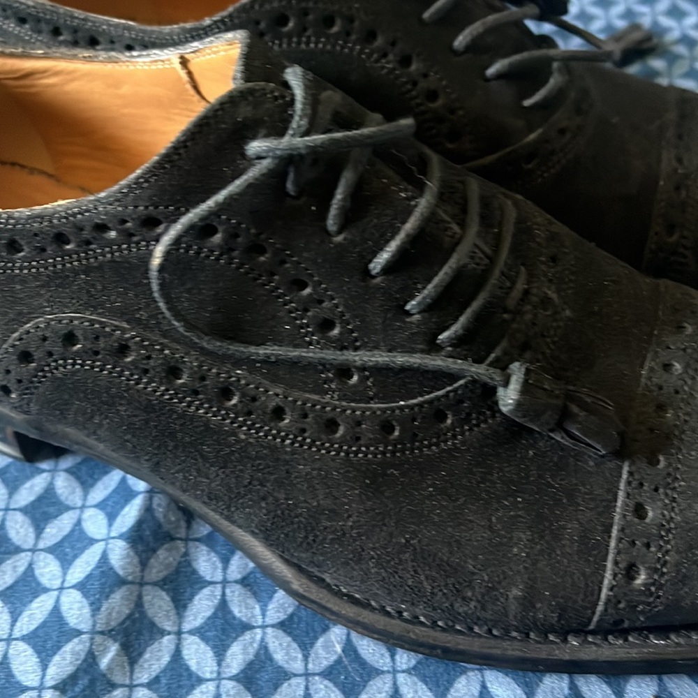 GUCCI Goodyear Brogue Oxford Cap Toe Leather Lace Up Loafer Shoes - Picture 2 of 11